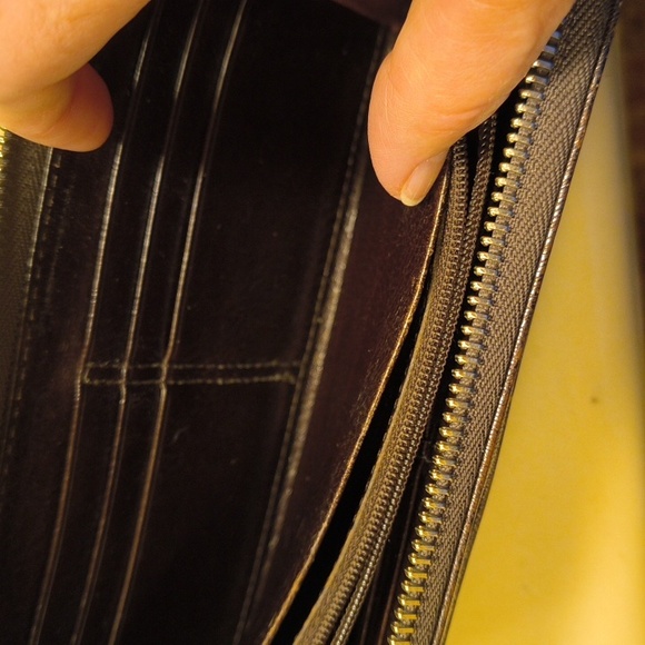 Zip Around Metallic Coach Wallet - Picture 9 of 10